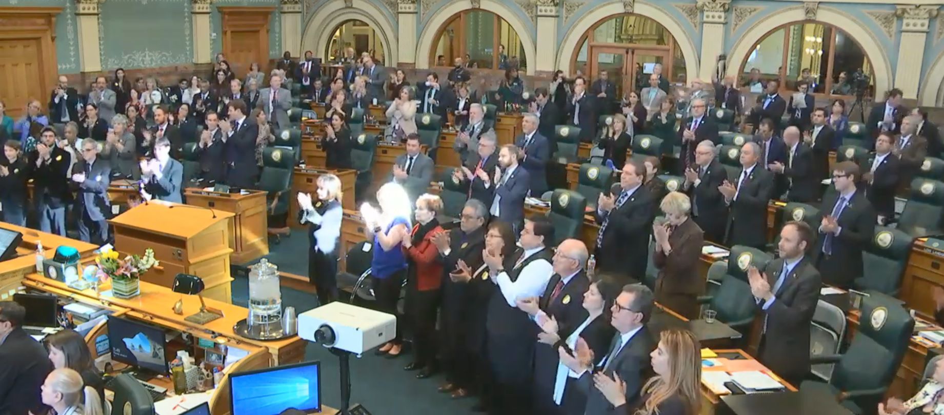 Polis 2019 State of the State applause